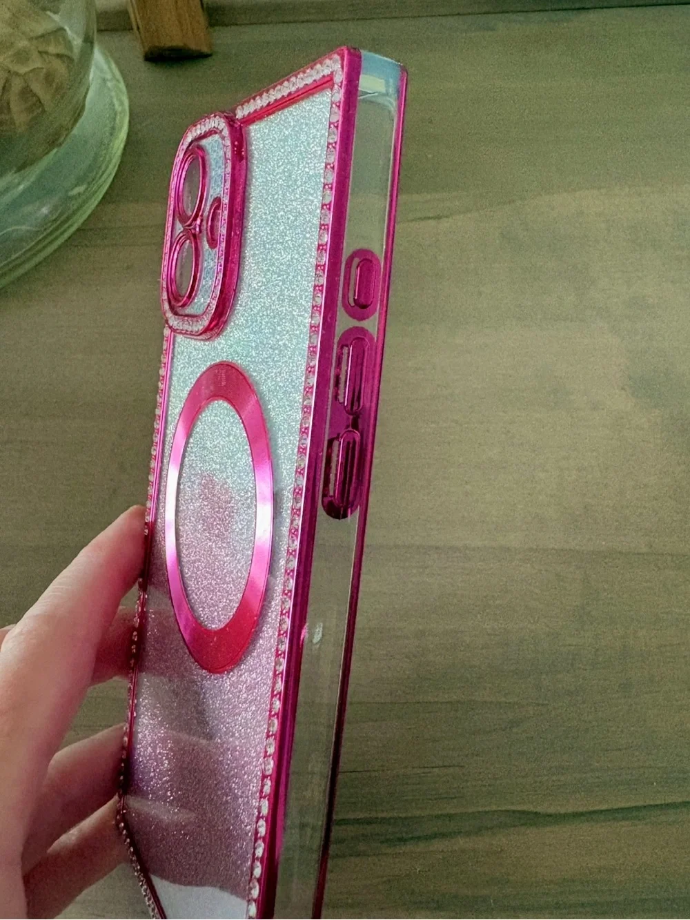 NEW Magnetic Glitter iPhone 16 Plus Case with Ring Holder